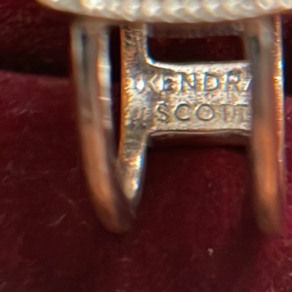 Kendra Scott Elyse Oval Dusy Silver Rose Gold Double Band Ring SZ 7 - Picture 6 of 6